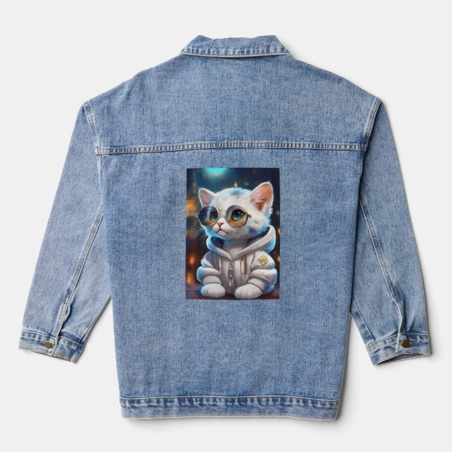 "Sticker Chic : Illustrated Denim Jacket for Fashi (Verso)