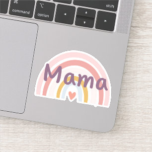 Sticker Chic Mama tendance arc-en-ciel