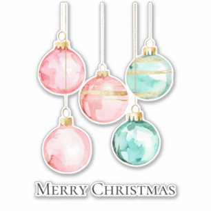 Sticker Chic Mint rose or ornements de Noël