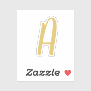 Sticker Chic or couleur Monogramme Professional Calligraph