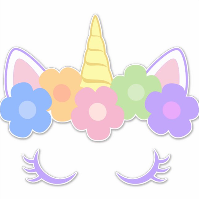 Sticker chic Serene Unicorn (Devant)