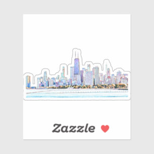 Sticker Chicago Skyline