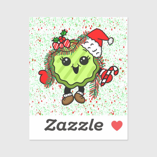 Sticker Chicket de Noël | Collettes de vacances amusantes (Feuille)