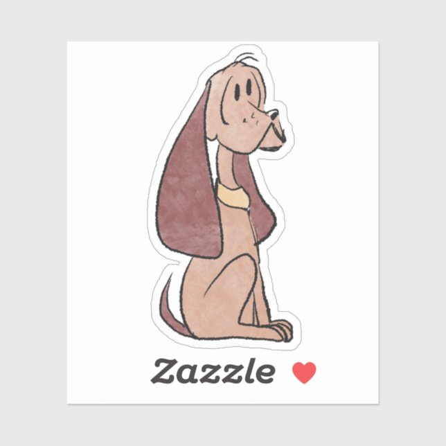 Sticker Chien à main (Feuille)