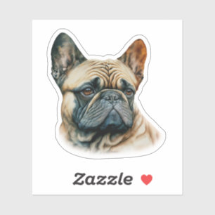 Sticker Chien à tête blanche