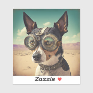 Sticker Chien à vapeur Rat Terrier
