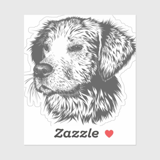 Sticker chien animal domestique chien levrette animal. (Feuille)