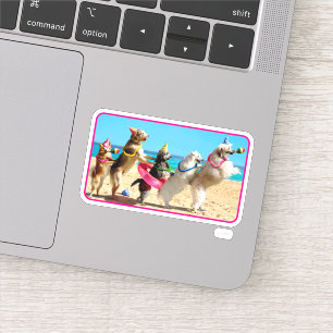 Sticker Chien Anniversaire Conga Line