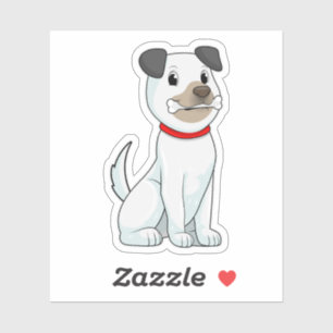 Sticker Chien avec os