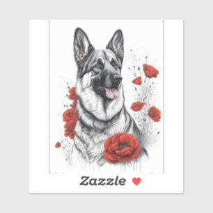 Sticker Chien berger allemand