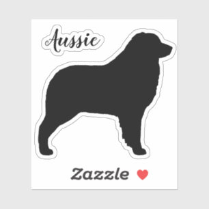 Sticker Chien berger australien Aussie Silhouette Vinyl