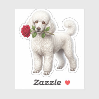 Sticker Chien Caniche Mignon