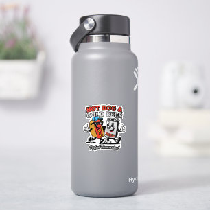 Sticker Chien chaud et bière froide