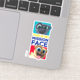 Sticker Chien Chien Pal C'est mon visage de mission