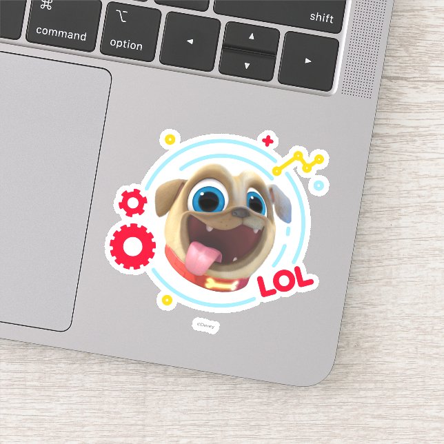 Sticker Chien Chien Pal | Rolly - LOL (Détail)