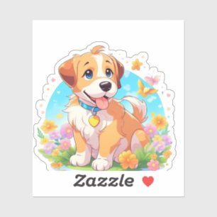 Sticker Chien chiot mignon