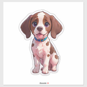 Sticker Chien Coquelicot Avec Un Col