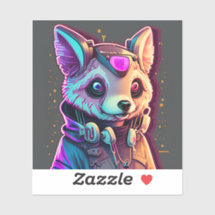 Sticker Chien Cyberpunk 2