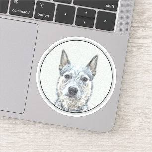 Sticker Chien de bétail australien - Cute Original Dog Art