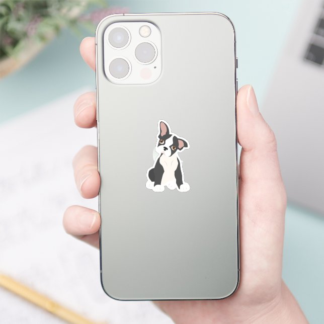 Sticker Chien de Boston Terrier (Téléphone)