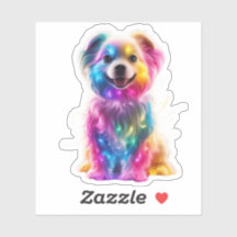 Chien de couleur mignon