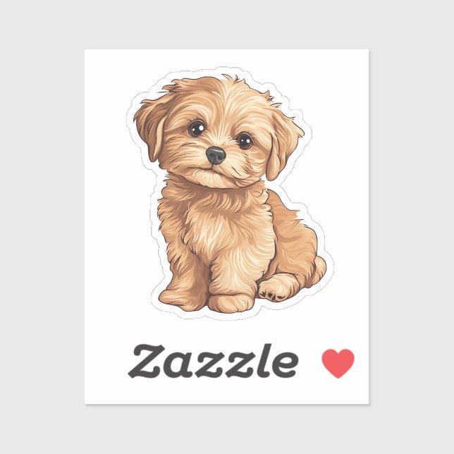 Sticker Chien de dessin (Feuille)