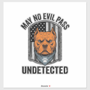 Sticker Chien de Garde Puisse Aucun Mal Passer Design Vect