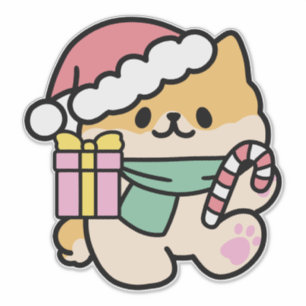 Sticker Chien de Noël mignon - Yappy Howlidays