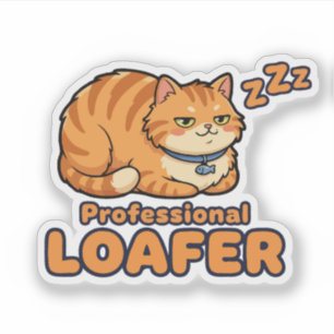 Sticker Chien de professionnel drôle chat endormi