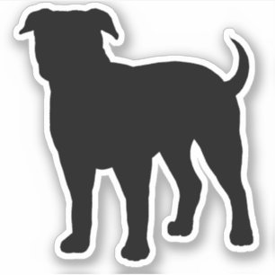 Sticker Chien de race Cool américain Bulldog Silhouette Vi