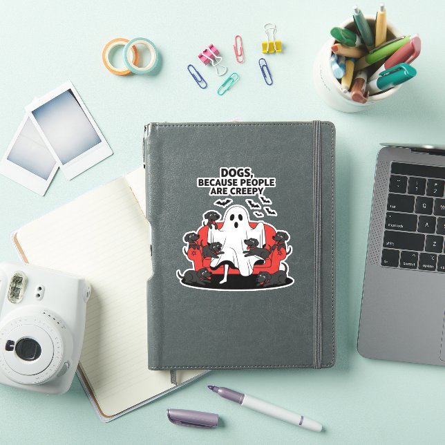 Sticker Chien d'Halloween éffrayant Fantôme Éffrayant 23 (Couverture iPad)