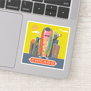 Sticker Chien d'hôte de style Chicago