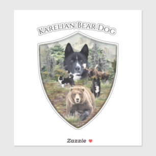 Sticker Chien d'ours karélien