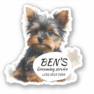 Sticker Chien Groomer Service Parfumé Mignonne Marionnette