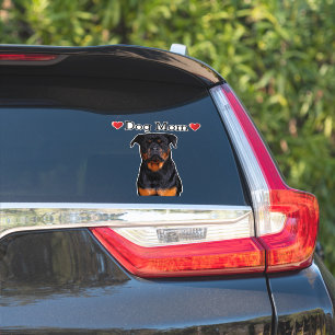 Sticker Chien Maman Cute Coeur Rottweiler Animal Car