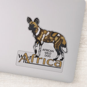 Sticker Chien sauvage africain. Afrique sauvage