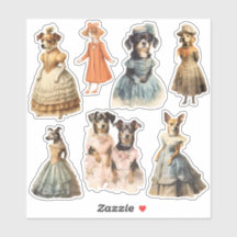 Chiens d'antiquités en vêtements Vintages Junk Jou