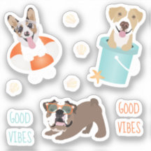 Chiens de plage Good Vibes