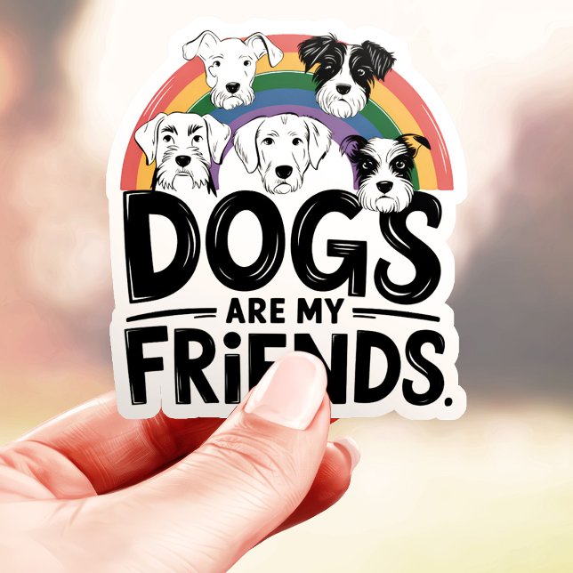 Sticker Chiens sont mes amis Rainbow Vinyl (Créateur téléchargé)