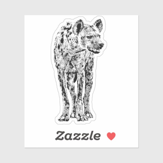 Sticker Chiffre complet de Hyena tacheté (Feuille)