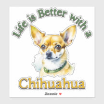 Chihuahua chien maman, chien papa cadeau, autocoll
