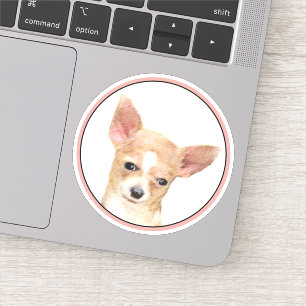Sticker Chihuahua Peinture - Cute Original Chien Art
