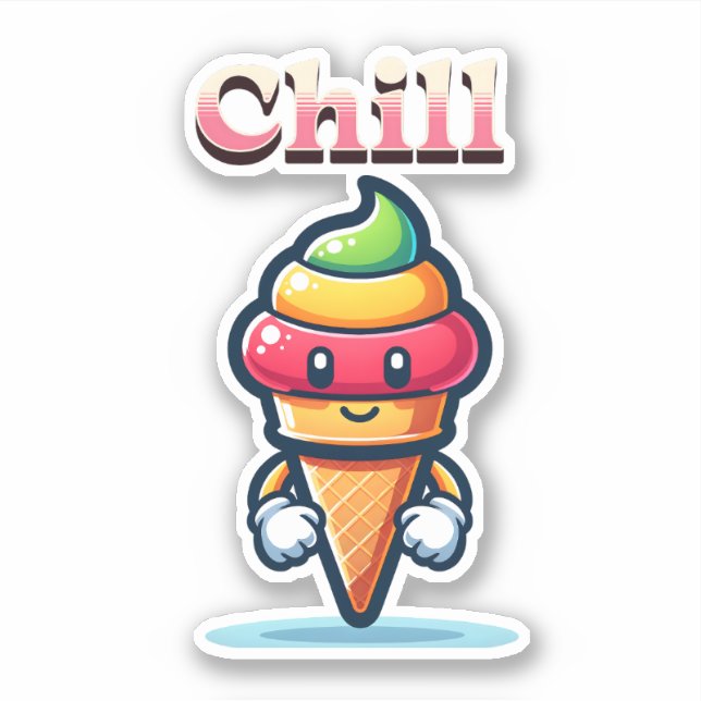 Sticker Chill Rainbow Sherbet (Devant)