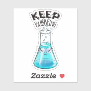 Sticker Chimie mignonne Drôle Nerdy Lab Caractère