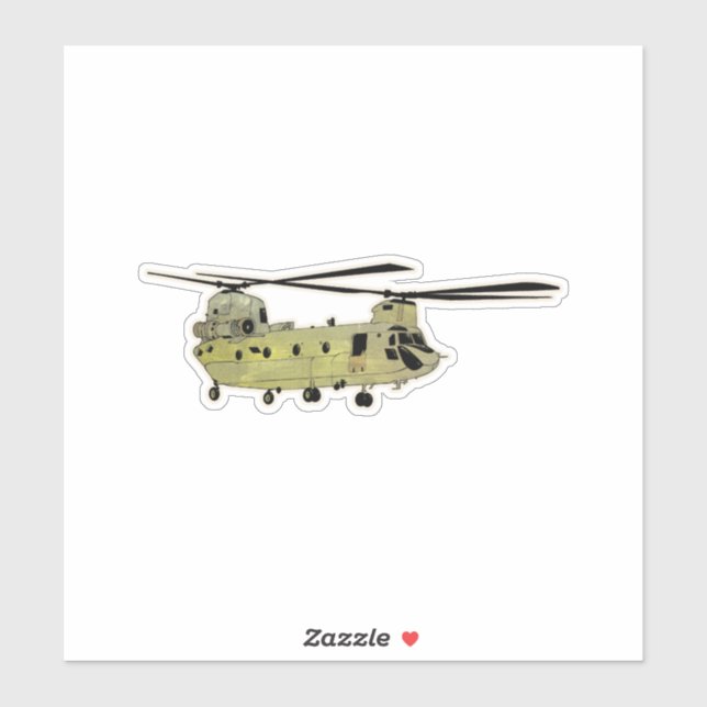 Sticker Chinook, CH-47, hélicoptère (Feuille)