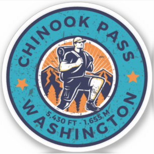 Sticker chinook pass randonnée californie essais