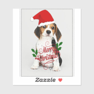 Sticker Chiot de Noël