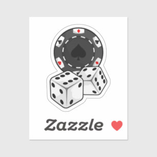 Sticker Chip & Dice pour Poker