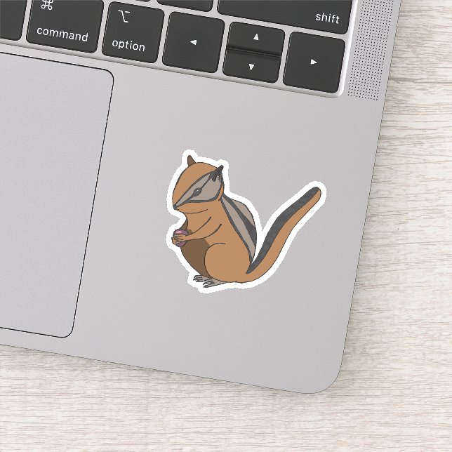 Sticker Chipmunk animal de bois dessiné à la main (Détail)