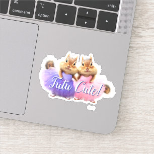 Sticker Chipmunk Ballerina Duo